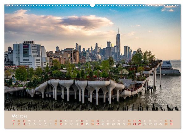 Produktbild: City Lights &ndash; New York im Fokus (hochwertiger Premium Wandkalender 2026 DIN A2 quer), Kunstdruck in Hochglanz