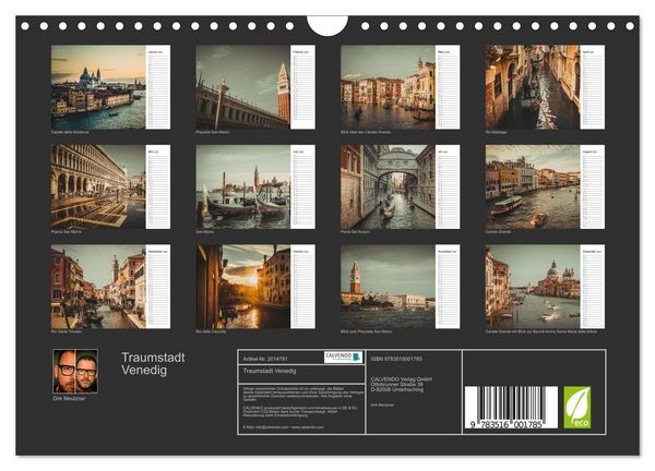 Produktbild: Traumstadt Venedig (Wandkalender 2026 DIN A4 quer), CALVENDO Monatskalender