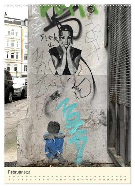 Produktbild: Hamburg StreetArt Classics (Wandkalender 2026 DIN A2 hoch), CALVENDO Monatskalender