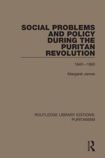 Produktbild: Social Problems and Policy During the Puritan Revolution