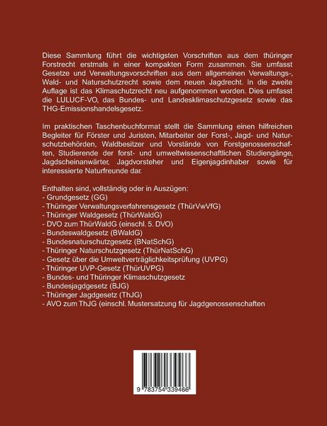 Produktbild: Forst- und Jagdrecht im Freistaat Th&uuml;ringen