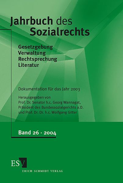 Produktbild: Jahrbuch des Sozialrechts (der Gegenwart). Gesetzgebung - Verwaltung... / Jahrbuch des Sozialrechts, Band 26