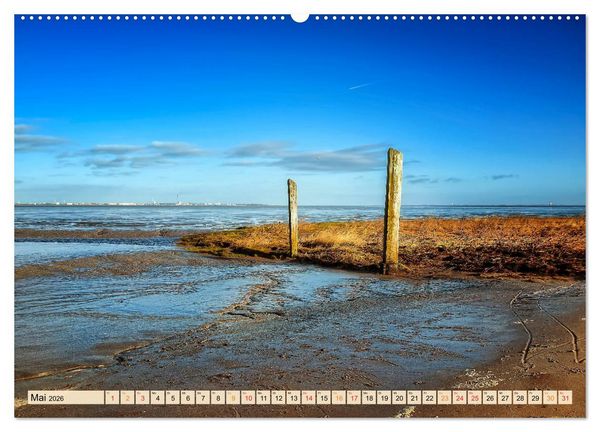 Produktbild: Friesland - Watt und Nordsee (hochwertiger Premium Wandkalender 2026 DIN A2 quer), Kunstdruck in Hochglanz