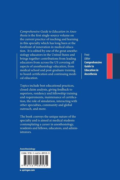 Produktbild: Comprehensive Guide to Education in Anesthesia