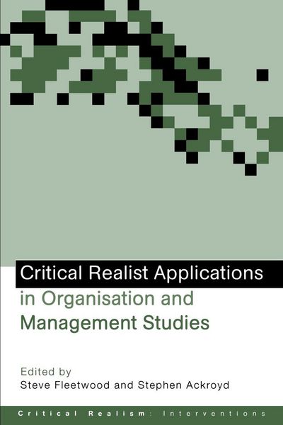 Produktbild: Critical Realist Applications in Organisation and Management Studies