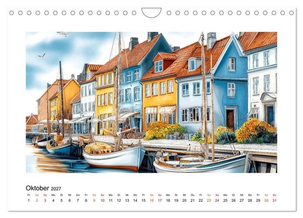 Produktbild: D&auml;nemark - Wind, Meer und stille Orte (Wandkalender 2027 DIN A4 quer), CALVENDO Monatskalender