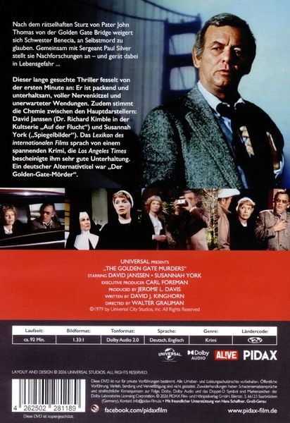 Produktbild: Mord auf der Golden Gate Br&uuml;cke / Packender Kult-Thriller mit Starbesetzung (Pidax Film-Klassiker)