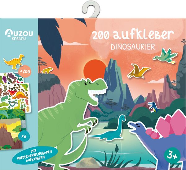 200 Aufkleber Dinosaurier – Wiederverwendbare Sticker Für Kinder