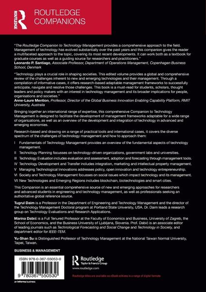 Produktbild: The Routledge Companion to Technology Management