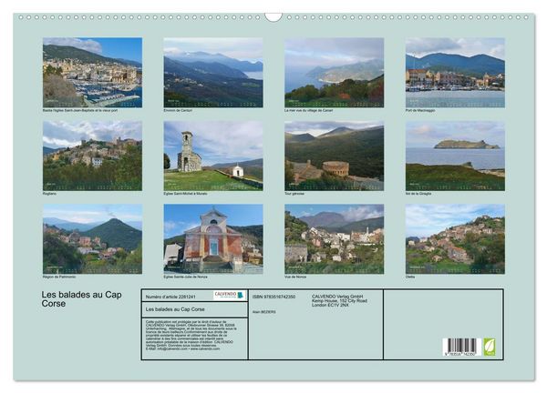 Produktbild: Les balades au Cap Corse (Calendrier mural 2026 DIN A2 vertical), CALVENDO calendrier mensuel