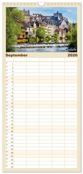 Produktbild: Familienplaner 2026 - M&auml;rchenhaftes Marburg mit 5 Spalten (Wandkalender, 21 x 45 cm) CALVENDO
