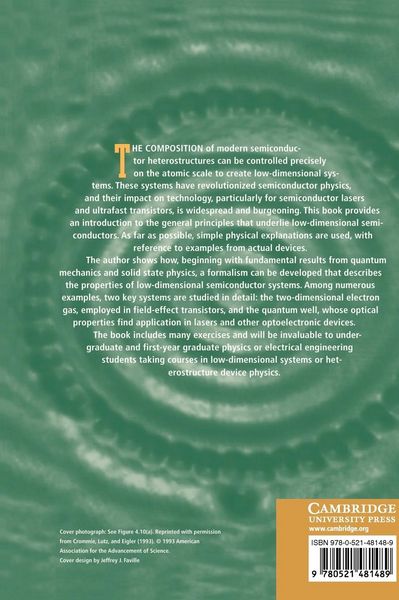 Produktbild: The Physics of Low-Dimensional Semiconductors