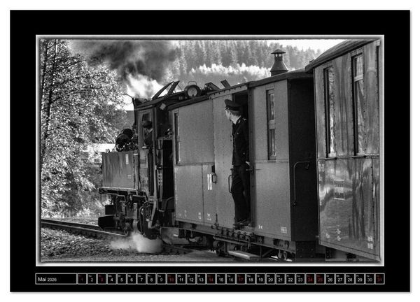 Produktbild: Unter Dampf - Mit der Pre&szlig;nitztalbahn durchs Erzgebirge (Wandkalender 2026 DIN A3 quer), CALVENDO Monatskalender