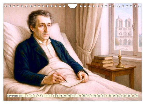 Produktbild: Heinrich Heine. Sein Leben, seine literarischen Werke (Wandkalender 2026 DIN A4 quer), CALVENDO Monatskalender