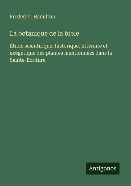 Produktbild: La botanique de la bible
