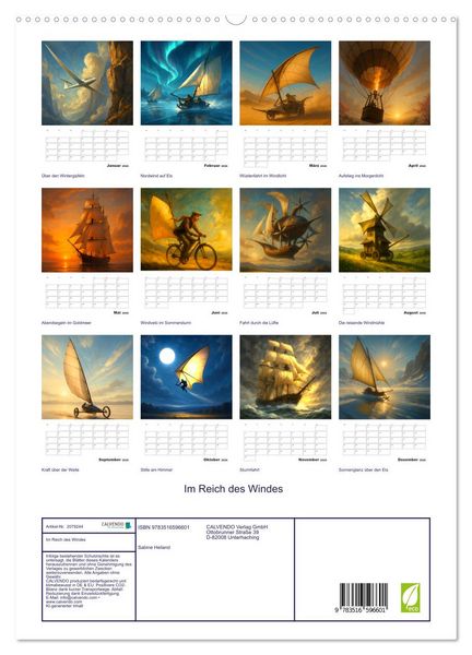 Produktbild: Im Reich des Windes (hochwertiger Premium Wandkalender 2026 DIN A2 hoch), Kunstdruck in Hochglanz