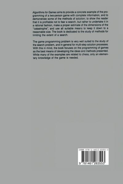 Produktbild: Algorithms for Games