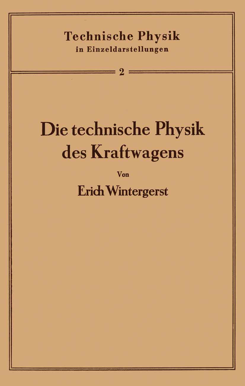 Produktbild: Die technische Physik des Kraftwagens
