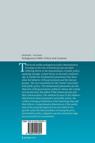 Produktbild: Endogenous Public Policy and Contests