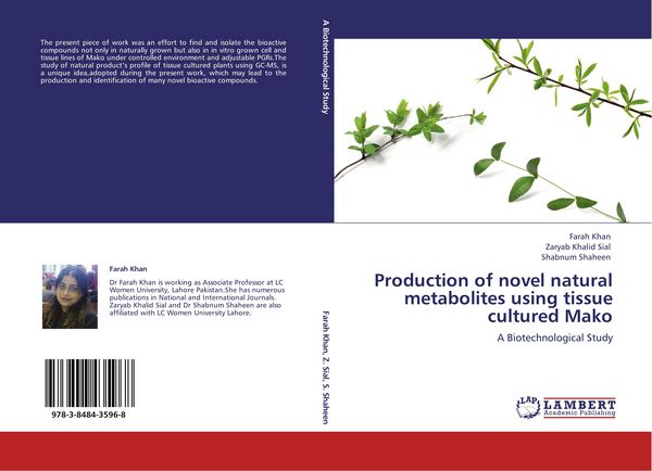 Produktbild: Production of novel natural metabolites using tissue cultured Mako