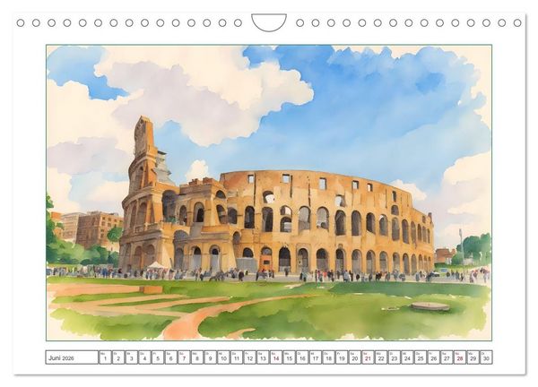 Produktbild: Italien - Baudenkm&auml;ler, Berge und Meer (Wandkalender 2026 DIN A4 quer), CALVENDO Monatskalender