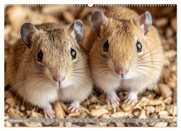 Produktbild: Maus im Haus - der Gerbil Kalender (Wandkalender 2026 DIN A2 quer), CALVENDO Monatskalender