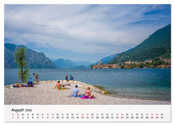 Produktbild: Malcesine - Am Ostufer des Gardasees (hochwertiger Premium Wandkalender 2026 DIN A2 quer), Kunstdruck in Hochglanz