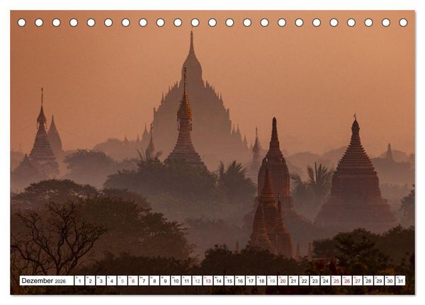 Produktbild: WUNDERVOLLES BAGAN (Tischkalender 2026 DIN A5 quer), CALVENDO Monatskalender