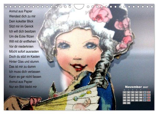 Produktbild: Papierpuppenpoesie (Wandkalender 2027 DIN A4 quer), CALVENDO Monatskalender