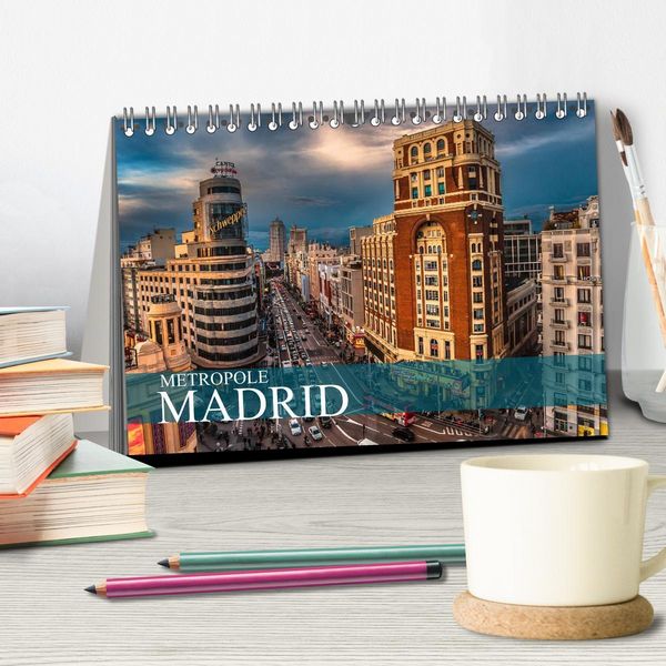 Produktbild: Metropole Madrid (Tischkalender 2026 DIN A5 quer), CALVENDO Monatskalender