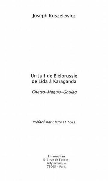 Produktbild: Juif De Bielorussie De Lida a Karaganda