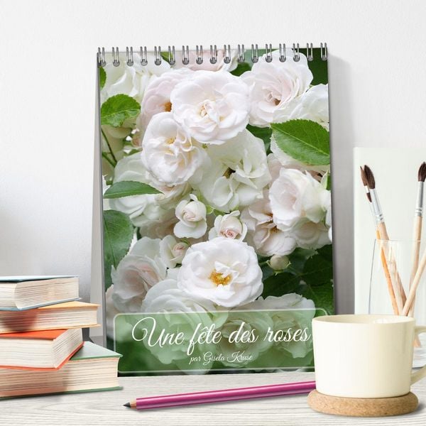 Produktbild: Une f&ecirc;te des roses (Calendrier de bureau 2026 DIN A5 horizontal), CALVENDO calendrier mensuel