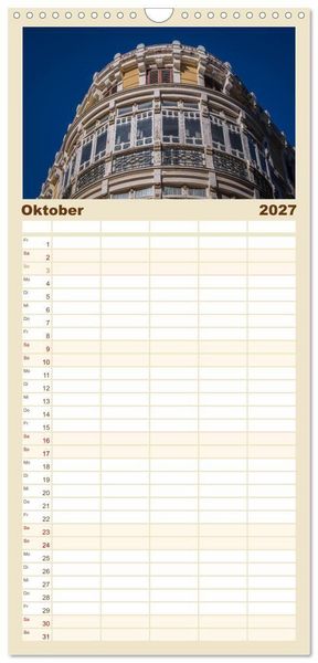 Produktbild: Familienplaner 2027 - Andalusien mit 5 Spalten (Wandkalender, 21 x 45 cm) CALVENDO