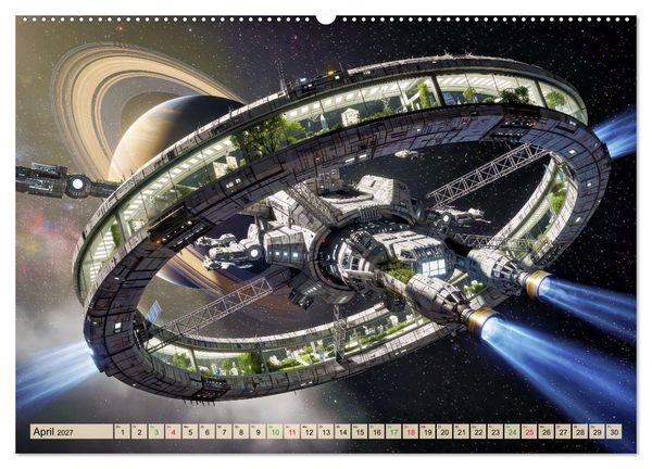 Produktbild: Gravitations-Raumschiffe (Wandkalender 2027 DIN A2 quer), CALVENDO Monatskalender