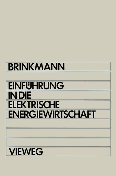 Produktbild: Einf&uuml;hrung in die elektrische Energiewirtschaft