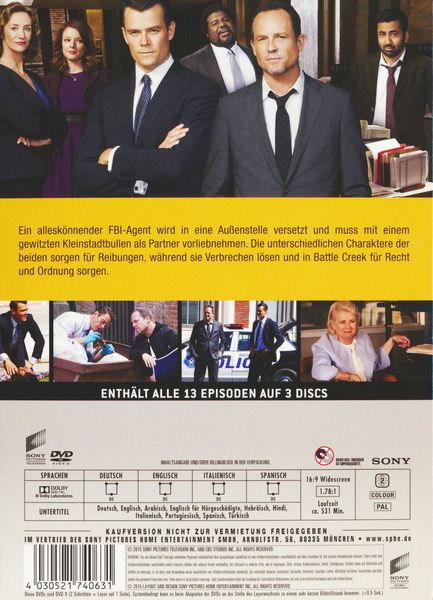 Produktbild: Battle Creek - Die komplette erste Staffel [3 DVDs]
