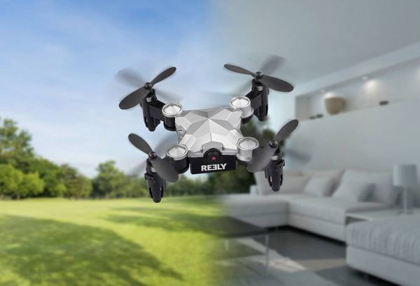 Produktbild: Reely Suitcase mini drone Quadrocopter RtF Einsteiger, Kameraflug Silber-Schwarz