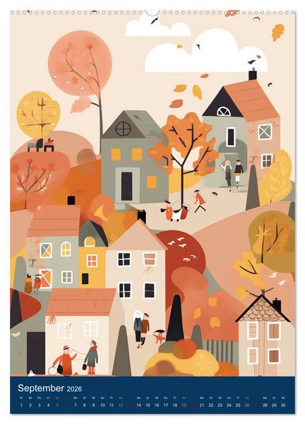 Produktbild: Ein lustiges Kinderdorf (Wandkalender 2026 DIN A2 hoch), CALVENDO Monatskalender