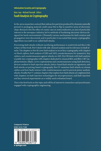 Produktbild: Fault Analysis in Cryptography