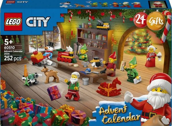 Produktbild: LEGO City Adventskalender 2026 Werkstatt des Weihnachtsmanns 60510