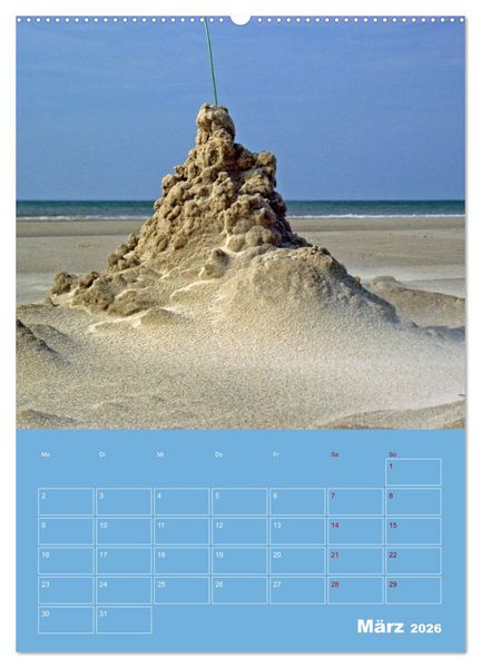 Produktbild: Nordseereise &ndash; J&uuml;tland in D&auml;nemark &ndash; Von Blavand bis Henne Strand (Wandkalender 2026 DIN A2 hoch), CALVENDO Monatskalender