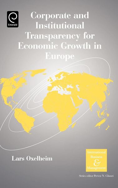 Produktbild: Corporate and Institutional Transparency for Economic Growth in Europe