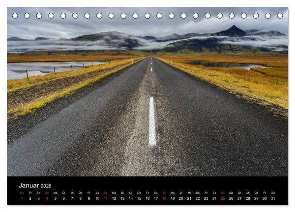 Produktbild: Island - einzigartige Landschaften (Tischkalender 2026 DIN A5 quer), CALVENDO Monatskalender