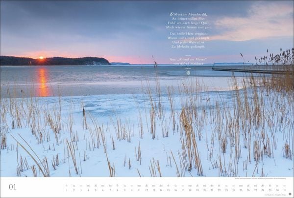Produktbild: Deutschlands K&uuml;sten - Ein literarischer Spaziergang Kalender 2027 - Ein literarischer Spaziergang