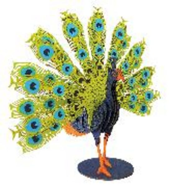 3D Papiermodell. Pfau