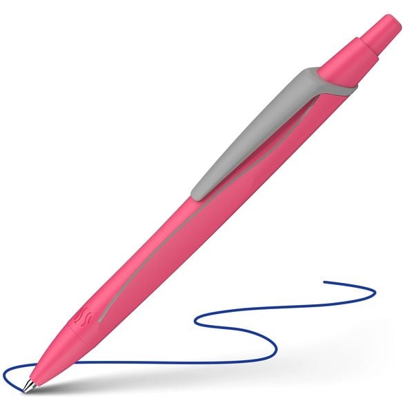 Produktbild: Schneider Kugelschreiber Reco neon pink, Mine Eco 725 M blau