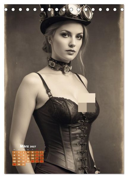 Produktbild: Steampunk erotisch (Tischkalender 2027 DIN A5 hoch), CALVENDO Monatskalender