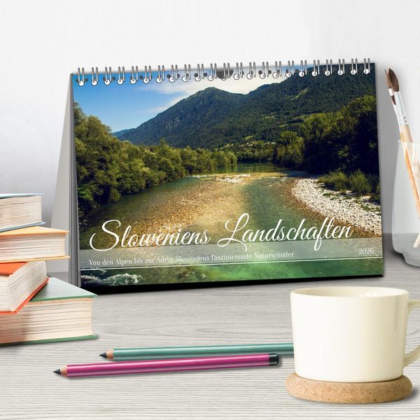 Produktbild: Slowenische Landschaften (Tischkalender 2026 DIN A5 quer), CALVENDO Monatskalender