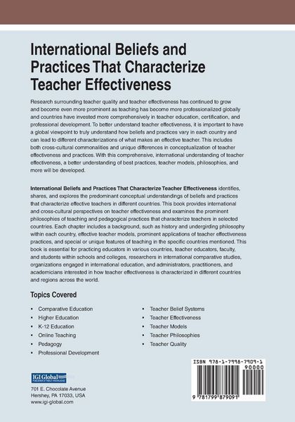 Produktbild: International Beliefs and Practices That Characterize Teacher Effectiveness
