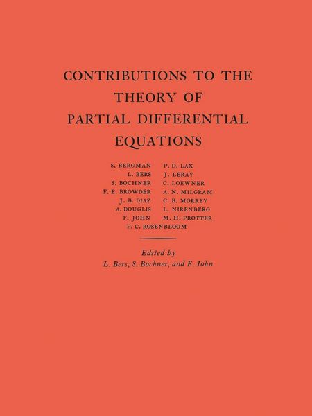 Produktbild: Contributions to the Theory of Partial Differential Equations